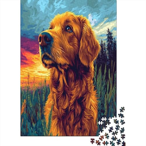 Irish Setter 1000 Stück Puzzles Lernspiel Spielzeug Geschenk Puzzle 1000 Teile Holzpuzzle Erwachsene Herausforderung Erwachsene Und Kinder Ab 14 Jahren 1000pcs (75x50cm) von GAOYUCHUN