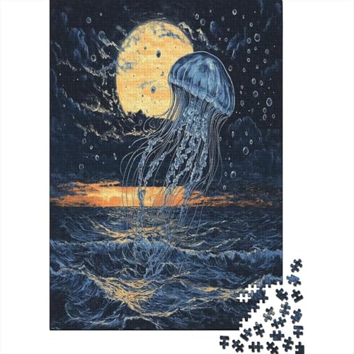 Jellyfish Puzzle 1000 Teile UnregelmaBige Einzigartige Holzpuzzle Erwachsene Herausforderung Für Erwachsene Und Kinder Ab 12 Jahren 1000pcs (75x50cm) von GAOYUCHUN