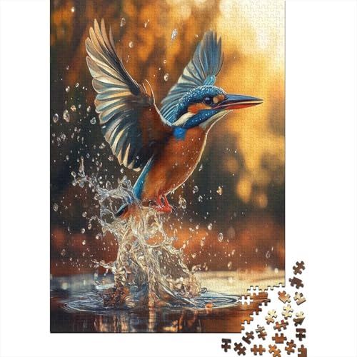 Kingfisher Puzzle 1000 Teile Erwachsene Heim Dekoration Holzpuzzle Erwachsene Für Erwachsene Und Kinder Ab 12 Jahren 1000pcs (75x50cm) von GAOYUCHUN