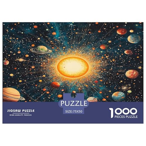 Kosmische Planeten 1000 Teile, Impossible Puzzle,Geschicklichkeitsspiel Für Die Ganze Familie, Erwachsenenpuzzle Ab 14 Jahren Puzzel 1000pcs (75x50cm) von GAOYUCHUN