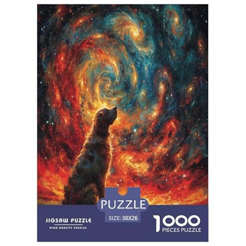 Lächeln Hund Puzzle 1000 Teile Schwer Puzzle Spielzeug Pädagogisches Spiel Impossible Herausforderungsspielzeug Für Erwachsene Kinder 38x26cm/1000pcs von GAOYUCHUN