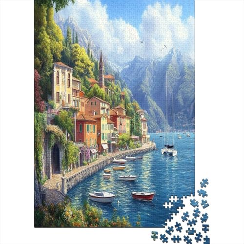 Lake Como Puzzle 1000 Teile Erwachsene Lernspiel Spielzeug Geschenk Holzpuzzles Herausforderung Für Erwachsene Und Kinder Ab 12 Jahren 1000pcs (75x50cm) von GAOYUCHUN