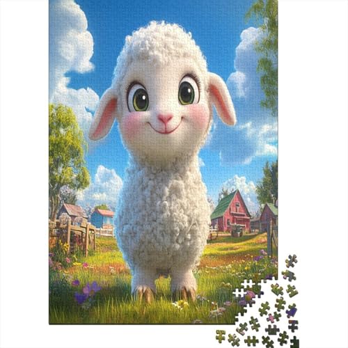 Lamb Puzzle 1000 Teile Lernspiel Spielzeug Geschenk Holzpuzzle Erwachsene Abbauen Familien Für Erwachsene Und Kinder 1000pcs (75x50cm) von GAOYUCHUN