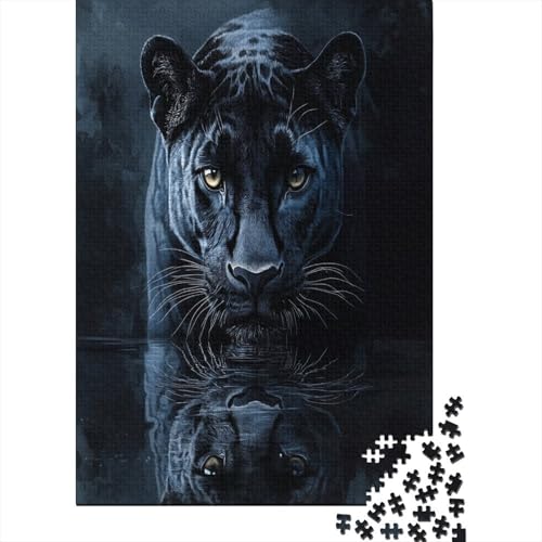 Leopard 1000 Teile Puzzles Lernspiel Spielzeug Geschenk Puzzle 1000 Teile Holzpuzzle Erwachsene Herausforderung Für Erwachsene Teenager 1000pcs (75x50cm) von GAOYUCHUN
