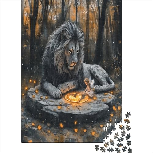 Lion Puzzle 1000 Teile Geschenkideen Holzpuzzle Erwachsene UnregelmaBige Einzigartige Für Erwachsene Und Kinder Ab 12 Jahren 1000pcs (75x50cm) von GAOYUCHUN