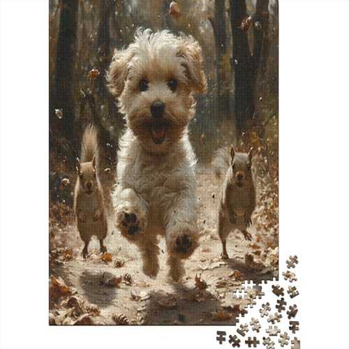 Maltipoo Dog 1000 Teile Puzzle Für Erwachsene Lernspiel Spielzeug Geschenk Für Erwachsene Und Kinder Ab 12 Jahren 1000pcs (75x50cm) von GAOYUCHUN