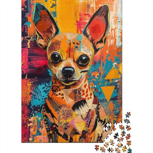 Miniature Pinscher Puzzle 1000 Teile Lernspiel Spielzeug Geschenk Holzpuzzle Erwachsene Abbauen Familien Für Erwachsene Und Kinder 1000pcs (75x50cm) von GAOYUCHUN