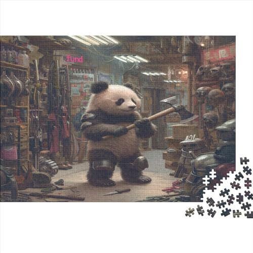 Naughty Panda 1000-teiliges Puzzle UnregelmaBige Einzigartige Holzpuzzle Erwachsene Herausforderung Erwachsene Und Kinder Ab 14 Jahren 1000pcs (75x50cm) von GAOYUCHUN