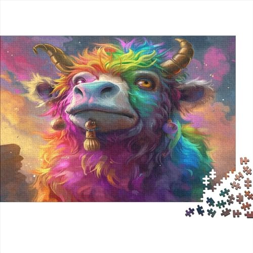 Neon Coloured Sheep 1000-teiliges Puzzle Lernspiel Spielzeug Geschenk Holzpuzzle Erwachsene Herausforderung Für Erwachsene Teenager 1000pcs (75x50cm) von GAOYUCHUN