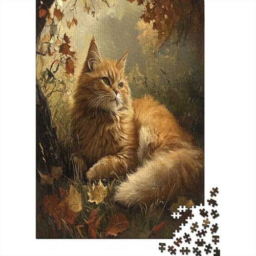 Norwegian Forest Cat Puzzle 1000 Teile Geschenkideen Holzpuzzle Erwachsene UnregelmaBige Einzigartige Für Erwachsene Und Kinder Ab 12 Jahren 1000pcs (75x50cm) von GAOYUCHUN