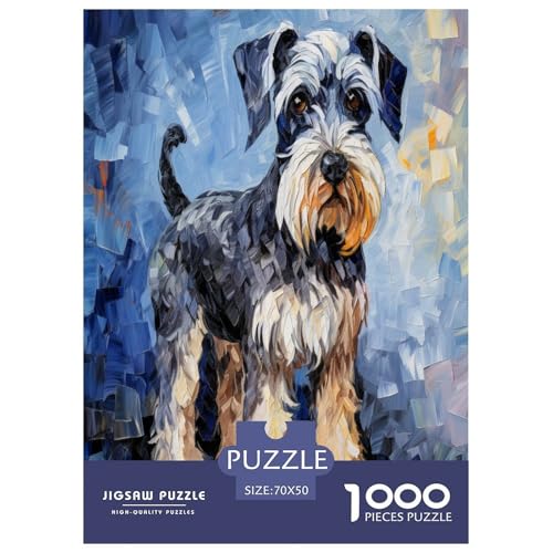Ölmalerei Hund Puzzle 1000 Teile Schwer Puzzle Spielzeug Pädagogisches Spiel Impossible Herausforderungsspielzeug Für Erwachsene Kinder 70x50cm/1000pcs von GAOYUCHUN