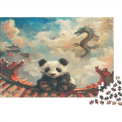 Panda 1000 Teile Puzzlespie Lernspiel Spielzeug Geschenk Holzpuzzles Heim Dekoration Erwachsene Und Kinder Ab 14 Jahren 1000pcs (75x50cm) von GAOYUCHUN