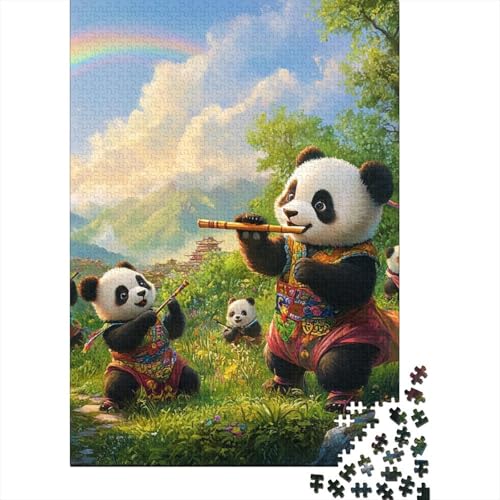 Panda Puzzle 1000-teilige Schwer Puzzle Spielzeug Pädagogisches Spiel Impossible Herausforderungsspielzeug Für Erwachsene Und Kinder in Bewährter 1000pcs (75x50cm) von GAOYUCHUN