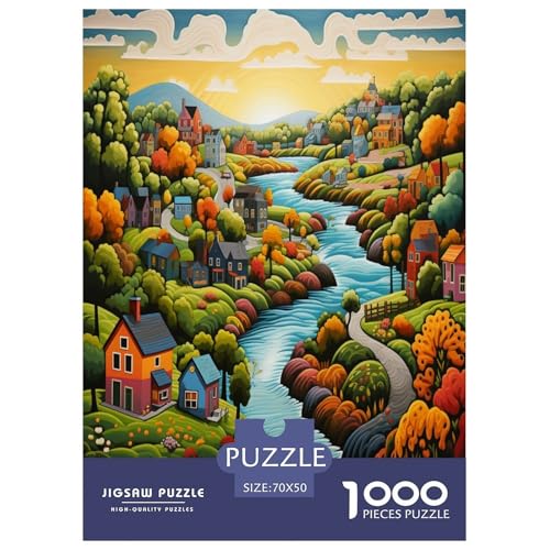 Paradies Puzzle 1000-teilige Schwer Puzzle Spielzeug Pädagogisches Spiel Impossible Herausforderungsspielzeug Für Erwachsene Und Kinder in Bewährter 70x50cm/1000pcs von GAOYUCHUN