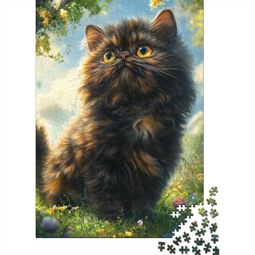 Persische Katze Puzzle 1000-teilige Schwer Puzzle Spielzeug Lernspiel Impossible Herausforderung Spielzeug Für Erwachsene Und Kinder Ab 12 Jahren 1000pcs (75x50cm) von GAOYUCHUN