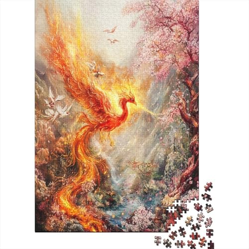 Phoenix Puzzle 1000 Teile Erwachsene Herausforderung Holzpuzzle Erwachsene Für Erwachsene Und Kinder Ab 12 Jahren 1000pcs (75x50cm) von GAOYUCHUN