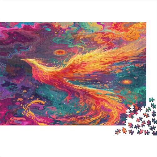 Phoenix in Mid-Flight 1000 Teile Puzzlespie UnregelmaBige Einzigartige Holzpuzzle Erwachsene Herausforderung Für Erwachsene Und Kinder 1000pcs (75x50cm) von GAOYUCHUN