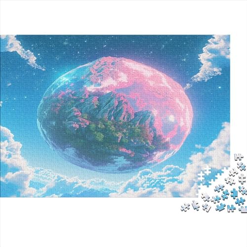 Pink Planet 1000-teiliges Puzzle Lernspiel Spielzeug Geschenk Holzpuzzle Erwachsene Schwieriges Für Erwachsene Und Kinder Ab 12 Jahren 1000pcs (75x50cm) von GAOYUCHUN