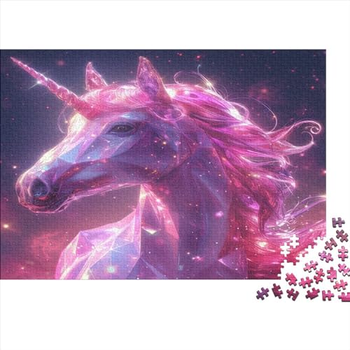 Pink Unicorn 1000 Stuck Puzzles Lernspiel Spielzeug Geschenk Holzpuzzle Erwachsene Abbauen Familien Für Erwachsene Und Kinder 1000pcs (75x50cm) von GAOYUCHUN