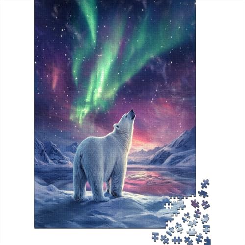 Polar Bear Puzzle 1000 Teile Lernspiel Spielzeug Geschenk Holzpuzzle Erwachsene Abbauen Familien Für Erwachsene Und Kinder 1000pcs (75x50cm) von GAOYUCHUN