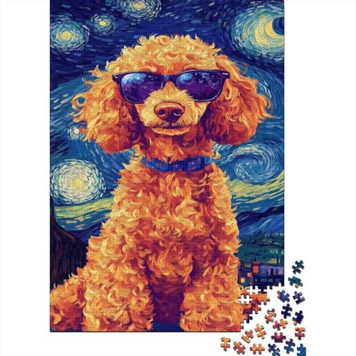 Poodle 1000 Teile Puzzles Lernspiel Spielzeug Geschenk Puzzle 1000 Teile Holzpuzzle Erwachsene Herausforderung Für Erwachsene Teenager 1000pcs (75x50cm) von GAOYUCHUN