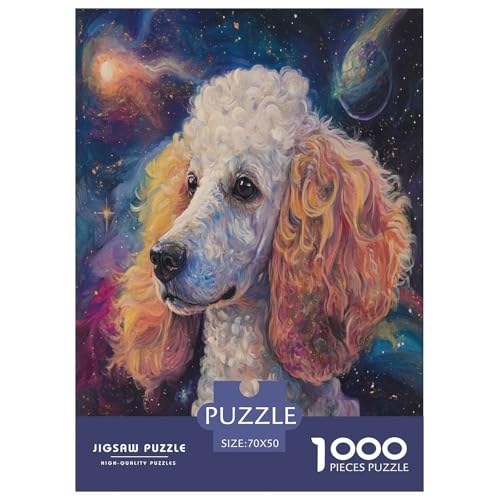 Poodle Puzzle 1000-teilige Schwer Puzzle Spielzeug Pädagogisches Spiel Impossible Herausforderungsspielzeug Für Erwachsene Und Kinder in Bewährter 70x50cm/1000pcs von GAOYUCHUN