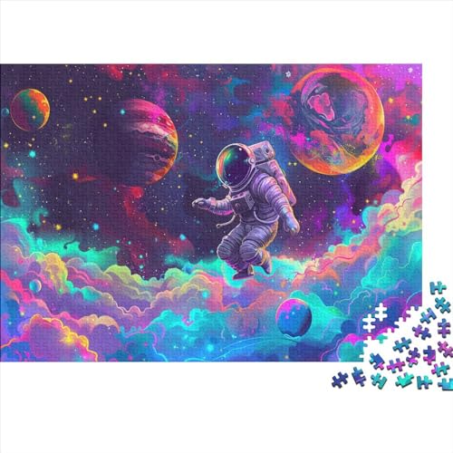 Psychedelic Space Scene 1000-teiliges Puzzle Heim Dekoration Holzpuzzle Erwachsene Stressabbau-Spielzeug Für Erwachsene Und Kinder Ab 12 Jahren 1000pcs (75x50cm) von GAOYUCHUN