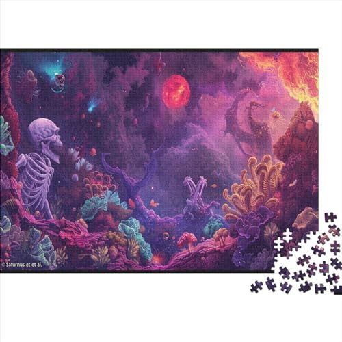 Psychedelic World 1000 Teile Puzzlespie UnregelmaBige Einzigartige Holzpuzzles Heim Dekoration Erwachsene Und Kinder Ab 14 Jahren 1000pcs (75x50cm) von GAOYUCHUN
