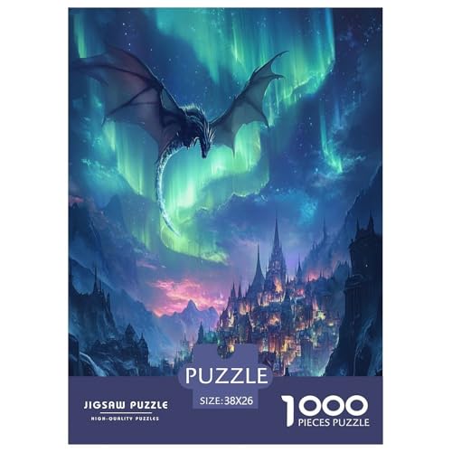 Pterosaurus Puzzles 1000 Teile Schwer Puzzle Spielzeug Pädagogisches Spiel Impossible Herausforderungsspielzeug Für Erwachsene Kinder 38x26cm/1000pcs von GAOYUCHUN