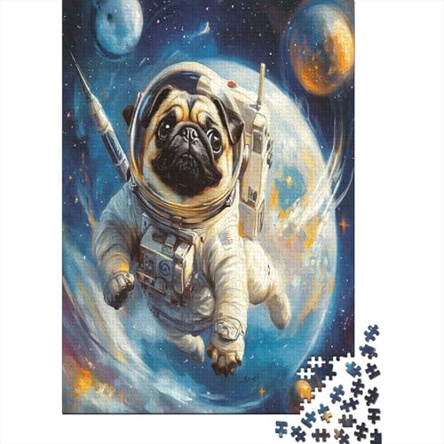 Pug Puzzle 1000 Teile Herausforderung Holzpuzzle Erwachsene Heim Dekoration Für Erwachsene Und Kinder Ab 12 Jahren 1000pcs (75x50cm) von GAOYUCHUN