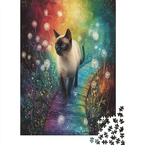 Ragdoll Cat 1000 Stück Puzzles Stressabbau-Spielzeug Puzzle 1000 Teile Holzpuzzle Erwachsene Heim Dekoration Erwachsene Und Kinder Ab 14 Jahren 1000pcs (75x50cm) von GAOYUCHUN