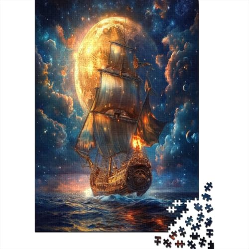 Sailboat 1000 Teile Puzzles Lernspiel Spielzeug Geschenk Puzzle 1000 Teile Holzpuzzle Erwachsene Herausforderung Für Erwachsene Teenager 1000pcs (75x50cm) von GAOYUCHUN