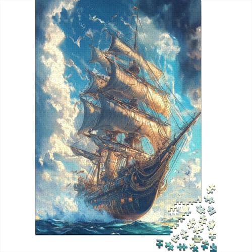Sailboat Puzzle 1000 Teile Erwachsene Lernspiel Spielzeug Geschenk Holzpuzzles Herausforderung Für Erwachsene Und Kinder Ab 12 Jahren 1000pcs (75x50cm) von GAOYUCHUN