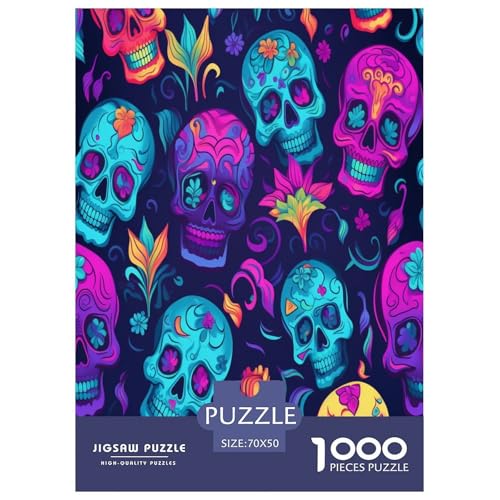 Schädel Puzzle 1000 Teile Schwer Puzzle Spielzeug Lernspiel Impossible Herausforderungsspielzeug Für Erwachsene Und Kinder Ab 14 Jahren 70x50cm/1000pcs Schädel Puzzle 1000 Teile Schwer Puzzle Spielzeug Lernspiel Impossible Herausforderungsspielzeug Für Erwachsene Und Kinder Ab 14 Jahren 70x50cm/1000pcs von GAOYUCHUN