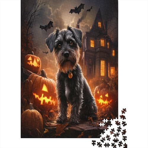 Schnauzer Puzzle 1000 Teile Erwachsene Abbauen Familien Holzpuzzle Erwachsene Für Erwachsene Und Kinder Ab 12 Jahren 1000pcs (75x50cm) von GAOYUCHUN