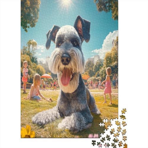 Schnauzer Puzzle 1000 Teile Erwachsene UnregelmaBige Einzigartige Holzpuzzles Stressabbau-Spielzeug Für Erwachsene Und Kinder Ab 12 Jahren 1000pcs (75x50cm) von GAOYUCHUN