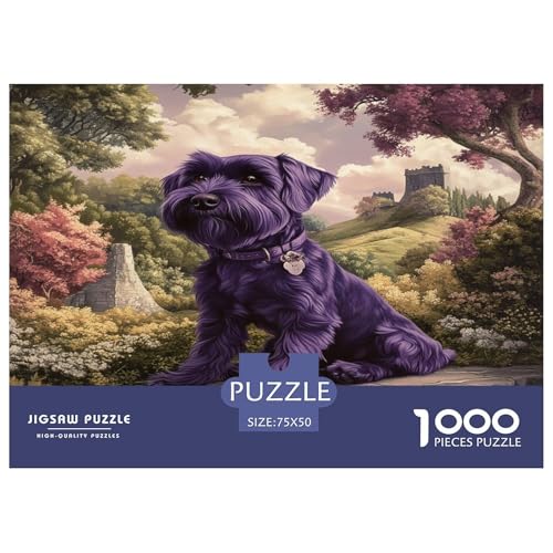 Schnauzer Puzzle 1000 Teile Für Erwachsene Und Kinder Ab 14 Jahren Für Stressabbauer Puzzel 1000pcs (75x50cm) von GAOYUCHUN