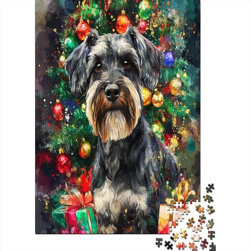 Schnauzer Puzzle 1000 Teile UnregelmaBige Einzigartige Holzpuzzles Herausforderung Für Erwachsene Und Kinder Ab 12 Jahren 1000pcs (75x50cm) von GAOYUCHUN