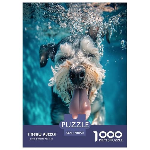 Schnauzer Puzzle 1000-teilige Schwer Puzzle Spielzeug Lernspiel Impossible Herausforderungsspielzeug Für Erwachsene Und Kinder Ab 12 Jahren 70x50cm/1000pcs Schnauzer Puzzle 1000-teilige Schwer Puzzle Spielzeug Lernspiel Impossible Herausforderungsspielzeug Für Erwachsene Und Kinder Ab 12 Jahren 70x50cm/1000pcs von GAOYUCHUN