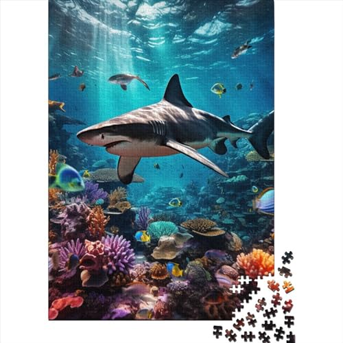 Seabed A School of Fisch Puzzles 1000 Teile Schwer Puzzle Spielzeug Lernspiel Impossible Herausforderung Spielzeug Für Erwachsene Und Kinder Ab 12 Jahren 1000pcs (75x50cm) von GAOYUCHUN