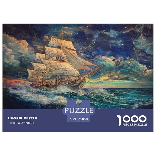 Segelboot Puzzle 1000 Teile Puzzle Für Erwachsene Und Kinder Ab 14 Jahren Puzzel 1000pcs (75x50cm) von GAOYUCHUN
