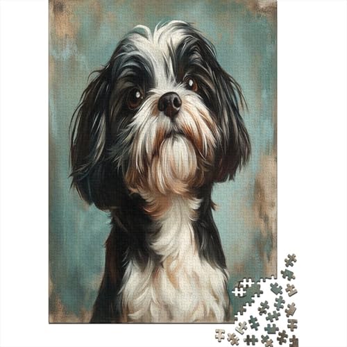 Shih Tzu 1000 Teile Puzzles Lernspiel Spielzeug Geschenk Puzzle 1000 Teile Holzpuzzle Erwachsene Herausforderung Erwachsene Und Kinder Ab 14 Jahren 1000pcs (75x50cm) von GAOYUCHUN
