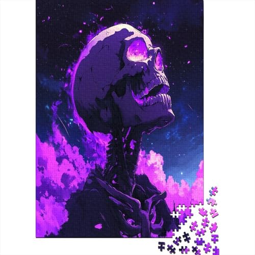 Skull Puzzle 1000 Teile Erwachsene Heim Dekoration Holzpuzzle Erwachsene Für Erwachsene Und Kinder Ab 12 Jahren 1000pcs (75x50cm) von GAOYUCHUN