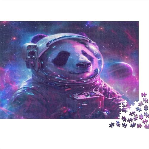 Space-Themed Panda 1000-teiliges Puzzle UnregelmaBige Einzigartige Holzpuzzle Erwachsene Herausforderung Für Erwachsene Und Kinder 1000pcs (75x50cm) von GAOYUCHUN