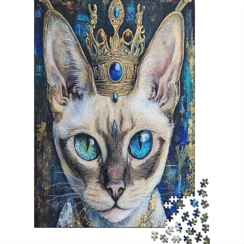 Sphinx Cat 1000-teiliges Puzzle Herausforderung Puzzle 1000 Teile Holzpuzzle Erwachsene Stressabbau-Spielzeug Für Erwachsene Und Kinder Ab 12 Jahren 1000pcs (75x50cm) von GAOYUCHUN