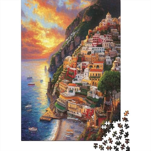 Sunset at The Harbor Puzzle 1000 Teile UnregelmaBige Einzigartige Holzpuzzle Erwachsene Herausforderung Für Erwachsene Und Kinder Ab 12 Jahren 1000pcs (75x50cm) von GAOYUCHUN