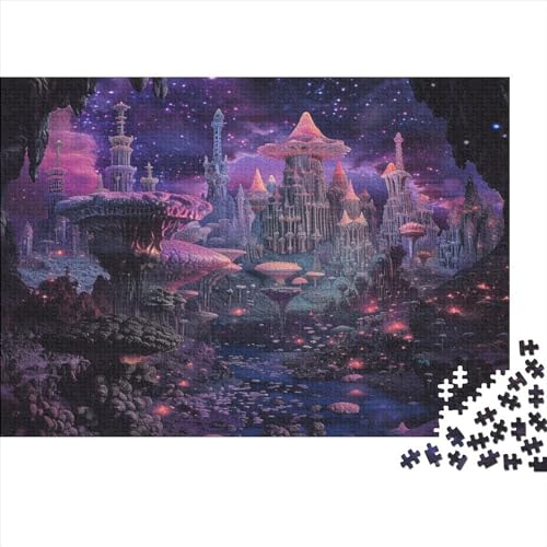 The Castle of Dreamworld 1000 Teile Puzzlespie Lernspiel Spielzeug Geschenk Holzpuzzle Erwachsene Für Erwachsene Und Kinder 1000pcs (75x50cm) von GAOYUCHUN