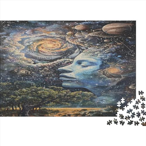 The Girl in The Clouds 1000-teiliges Puzzle Lernspiel Spielzeug Geschenk Puzzles Heim Dekoration Für Erwachsene Und Kinder Ab 12 Jahren 1000pcs (75x50cm) von GAOYUCHUN