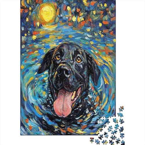 The Labrador Retriever Puzzle 1000 Teile Erwachsene Lernspiel Spielzeug Geschenk Holzpuzzle Erwachsene Für Erwachsene Und Kinder 1000pcs (75x50cm) von GAOYUCHUN