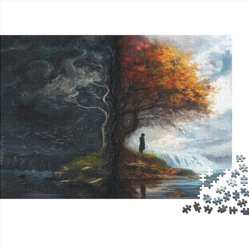 The Tree of Contrasts 1000 Teile Puzzlespie Lernspiel Spielzeug Geschenk Holzpuzzles Herausforderung Für Erwachsene Und Kinder Ab 12 Jahren 1000pcs (75x50cm) von GAOYUCHUN